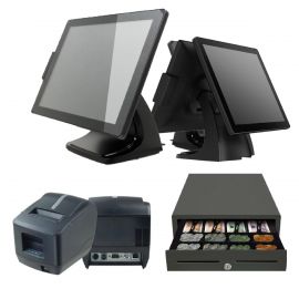 BUNDLE-NEO-101 15"INCH TRUE FLAT PCAP TOUCH SCREEN TERMINAL  with Printer & Cashdrawer